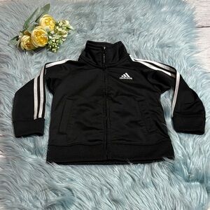 Adidas Stripe Black White Track Jacket sz 18M